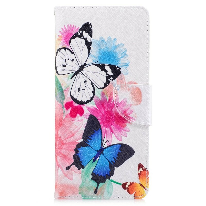Samsung Galaxy Note 8 Case Painted Butterflies and Flowers