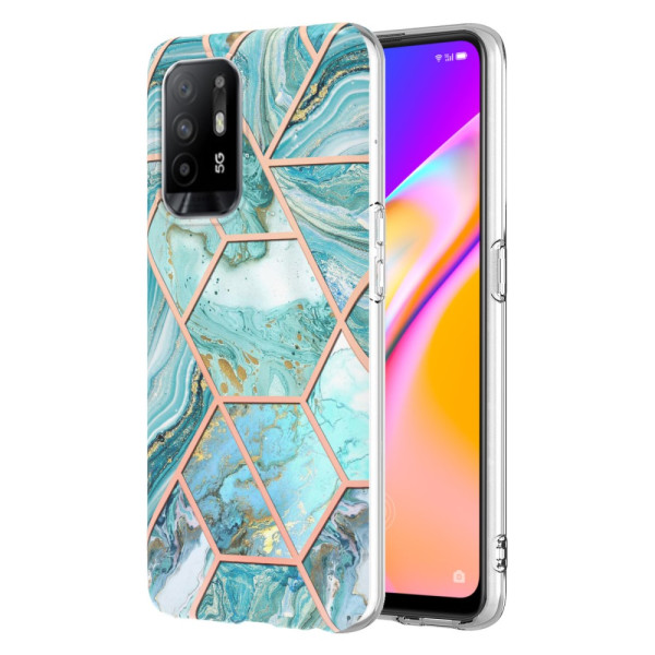 Oppo A94 5G Marble Geometric Flashy Case