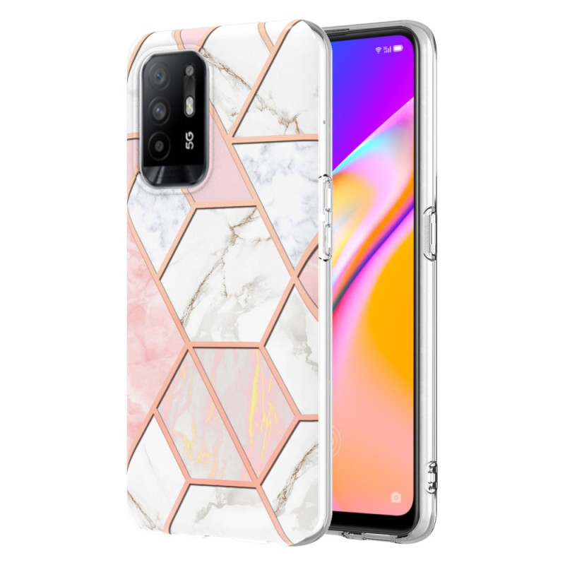 Oppo A94 5G Marble Geometric Flashy Case