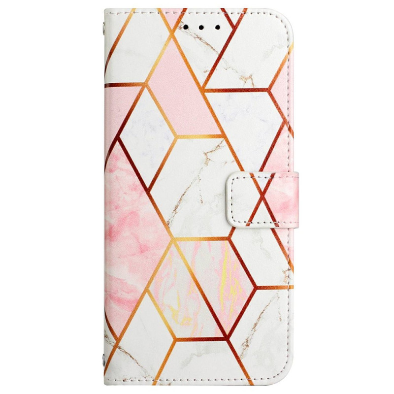 Oppo A94 5G Geometric Marble Case with Strap