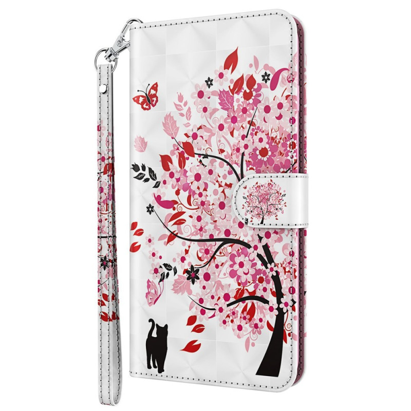 Oppo A94 5G Pink Tree Case with Strap
