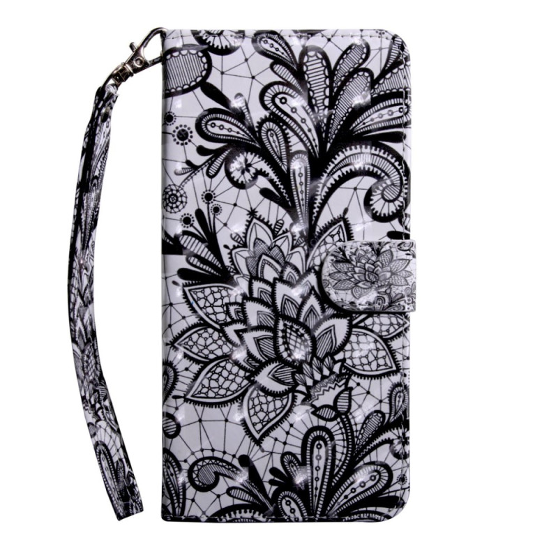 Oppo A94 5G Lace Flower Case with Strap