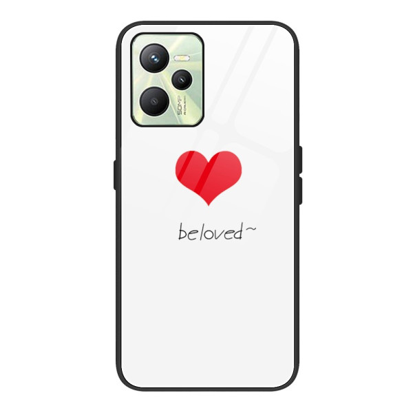 Realme C35 Heart tempered glass case