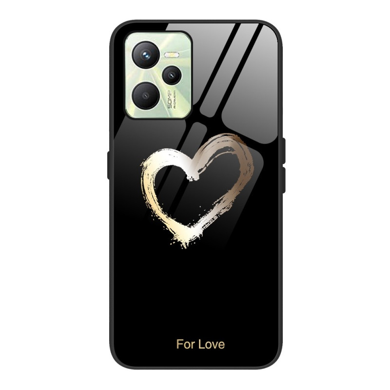 Realme C35 Heart tempered glass case