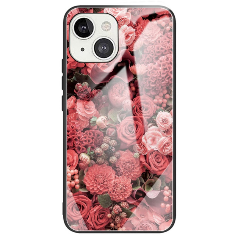 iPhone 14 Toughened Glass Case Flowers