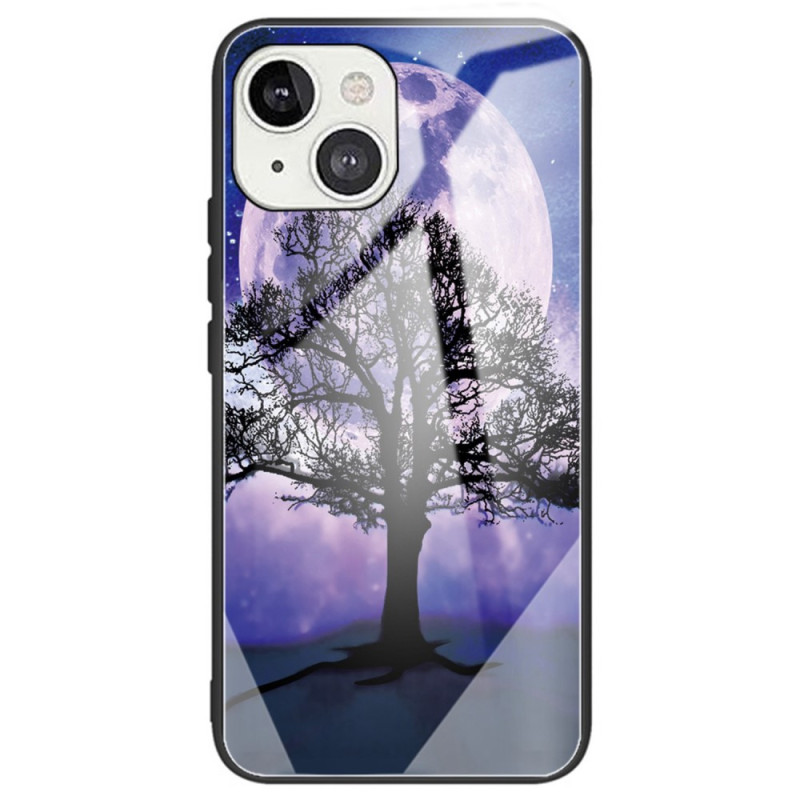 Case iPhone 14 Tempered Glass Tree and Moon