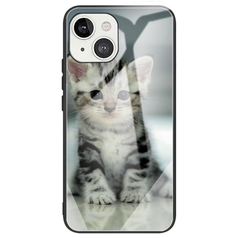 Case iPhone 14 Tempered Glass Kitten