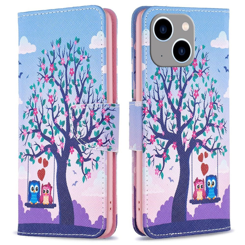 Case iPhone 14 Plus Owls On The Swing