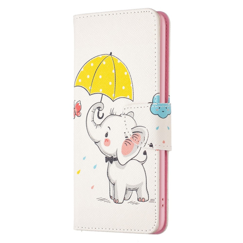 Case iPhone 14 Pro Max Elephant in the Rain