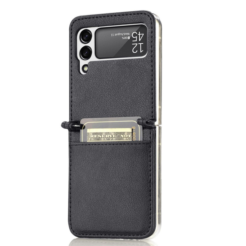 Cover Samsung Galaxy Z Flip 4 Style The
ather Lychee
 Card Case