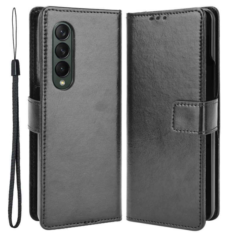 Samsung Galaxy Z Fold 4 Classic Case with Smooth The
atherette Strap