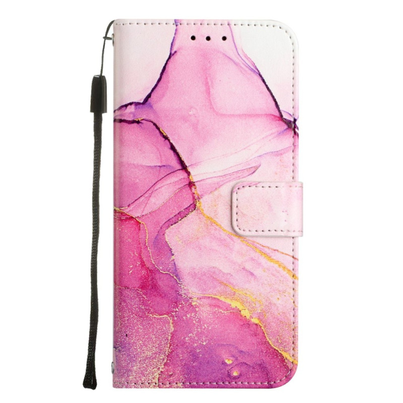 Case iPhone 14 Pro Max Marble with Strap
