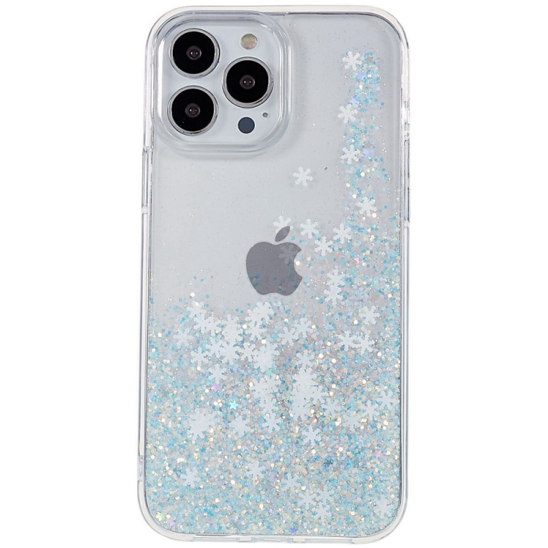 Case iPhone 14 Pro Glitter Snowflakes