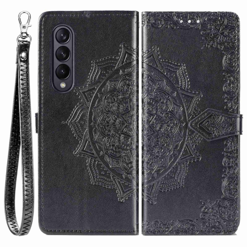 Case Samsung Galaxy Z Fold 4 Mandala Middle Ages with Strap