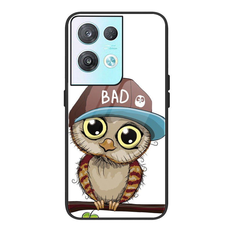Oppo Reno 8 Hard Cover Glass Bad Owl