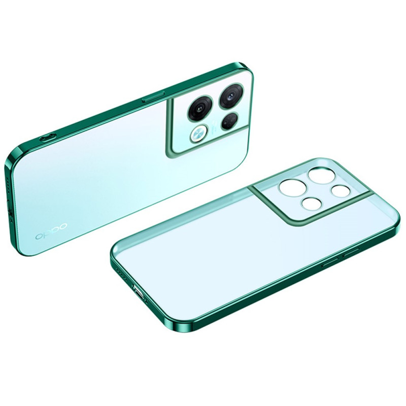 Coque Oppo Reno 8 Transparente Rebords Style Métal SULADA