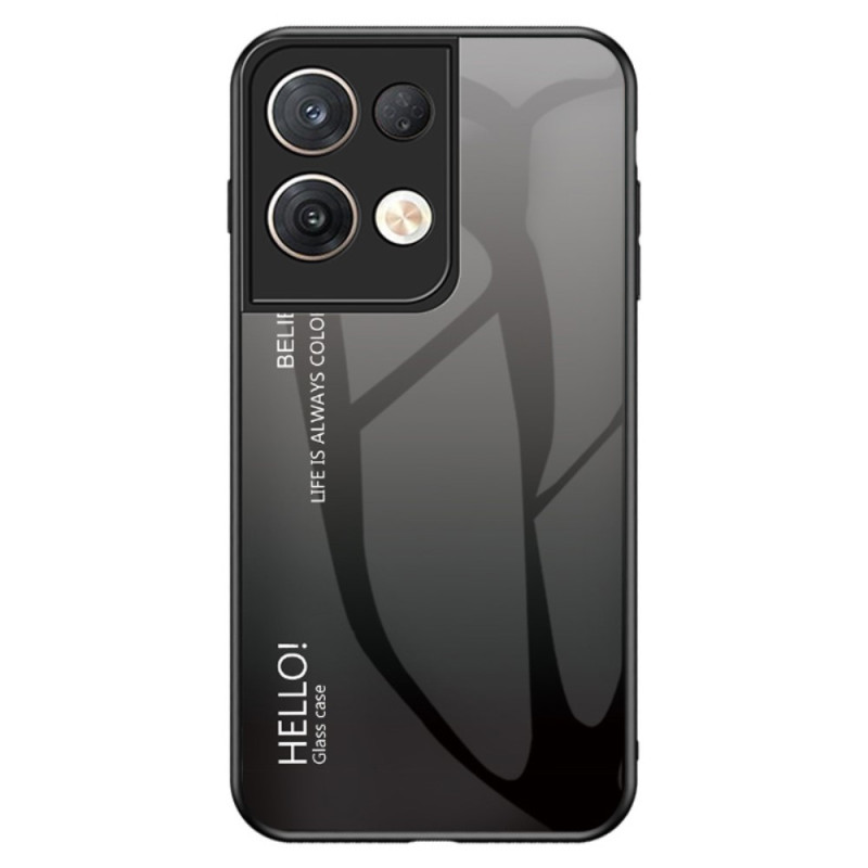 Oppo Reno 8 Pro Case Tempered Glass Hello