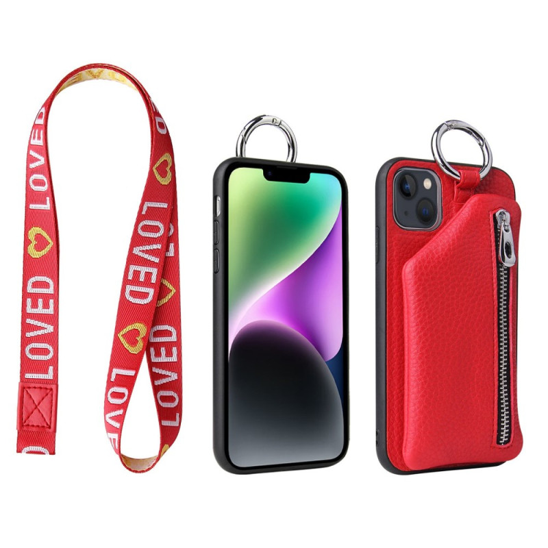 Case iPhone 14 Plus Detachable Card Holder with Zipper