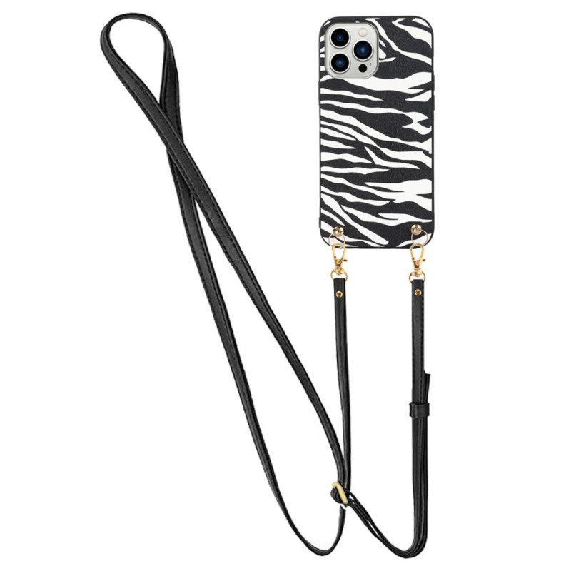 Case iPhone 14 Pro Zebra with Shoulder Strap