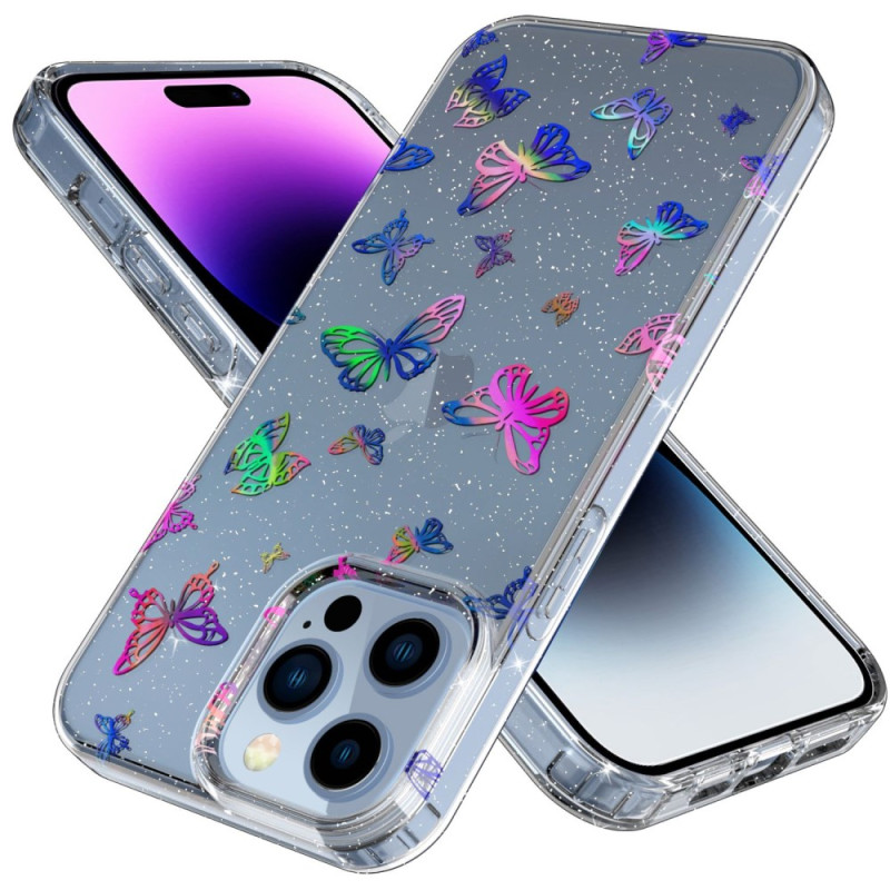 Case iPhone 14 Pro Transparent Butterflies