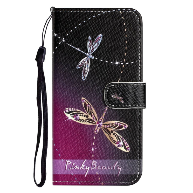 Case iPhone 14 Plus Dragonflies with Lanyard