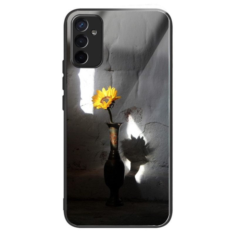 Samsung Galaxy M13 Sunflowers Tempered Glass Case