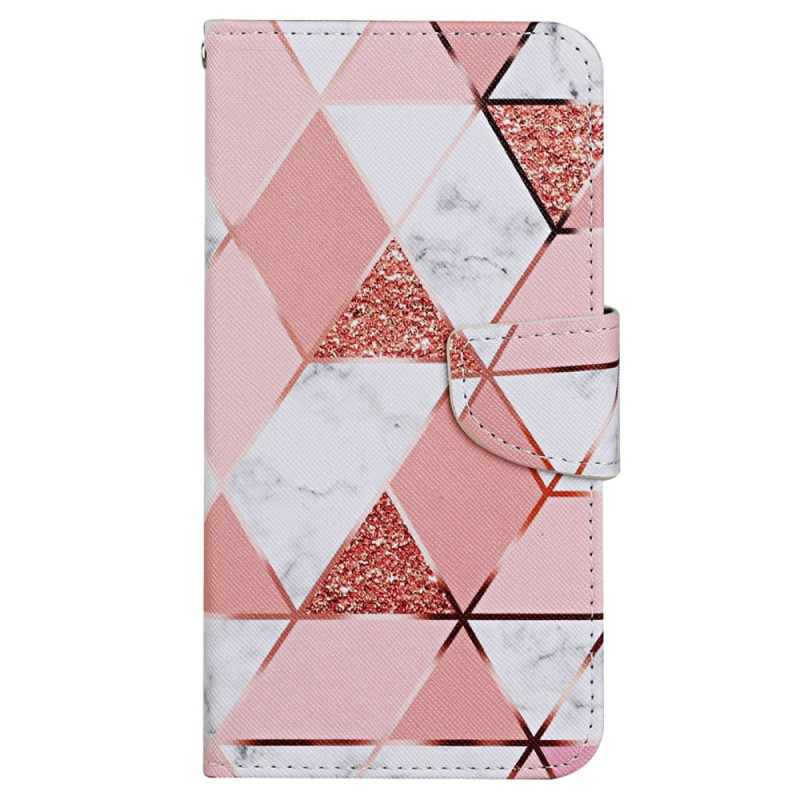 Xiaomi 12T / 12T Pro Marble and Glitter Case with Strap