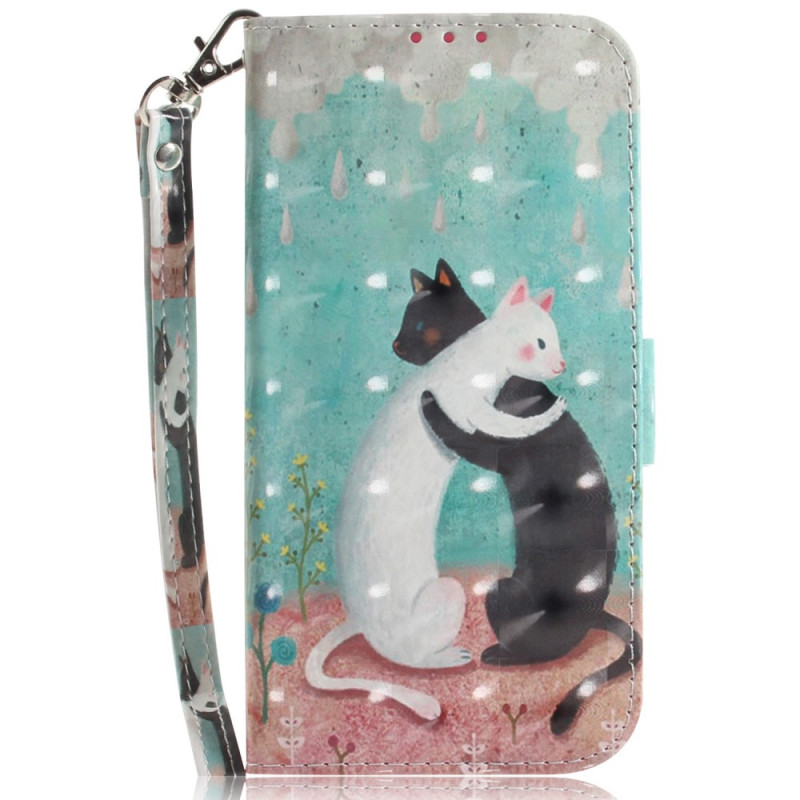 Nothing Phone Case (1) White Cat Black Cat with Strap