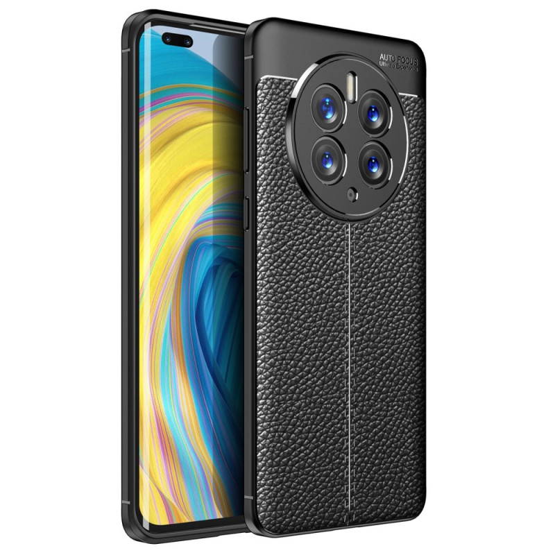 Huawei Mate 50 Pro The
ather Case Lychee Effect Double Line