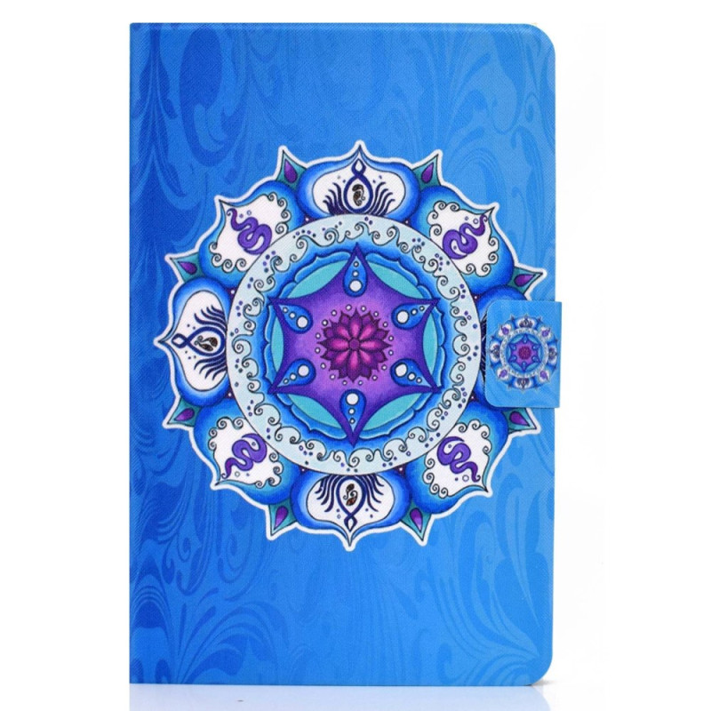 iPad Cover 10.9" (2022) Mandala on Blue Background