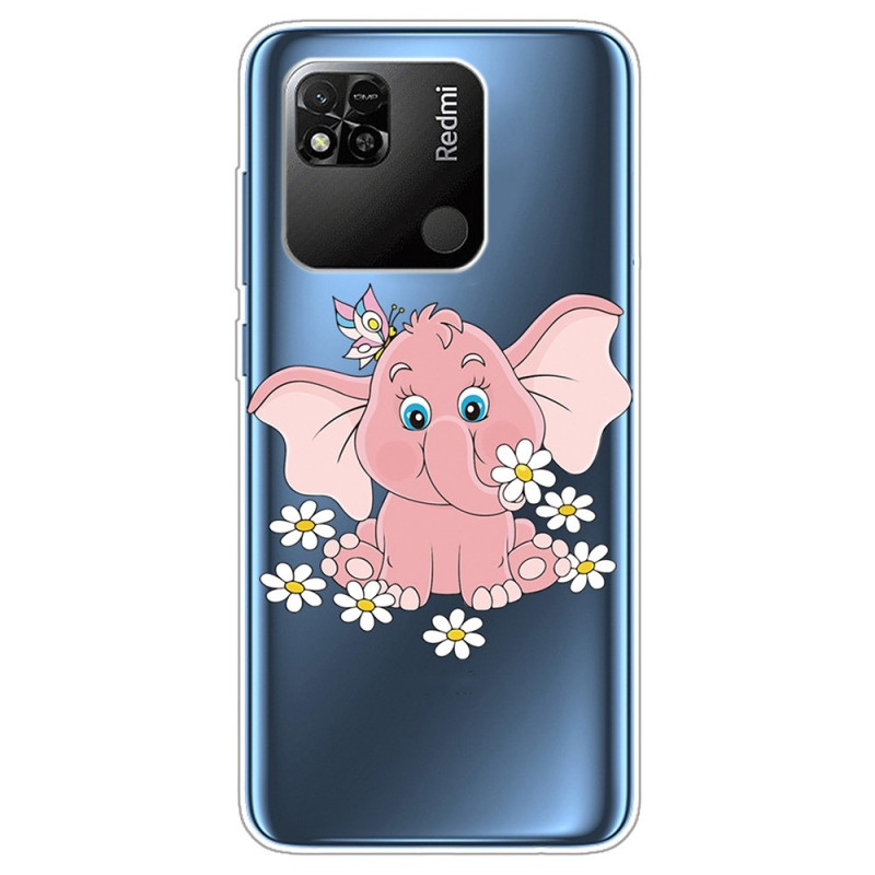 Xiaomi Redmi 10A Transparent Pink Elephant Case