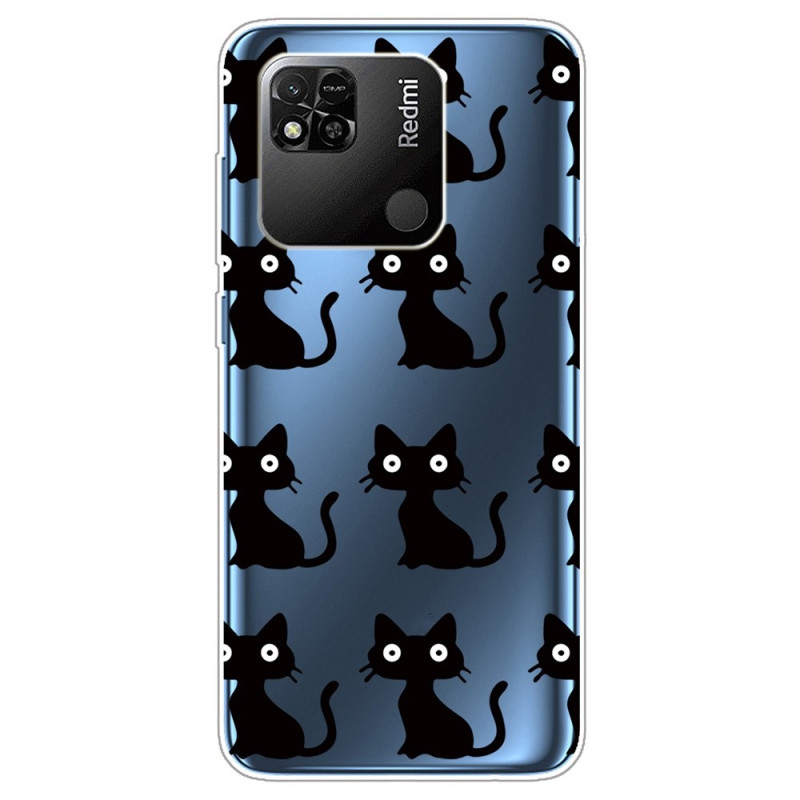 Xiaomi Redmi 10A Transparent Case Funny Cats
