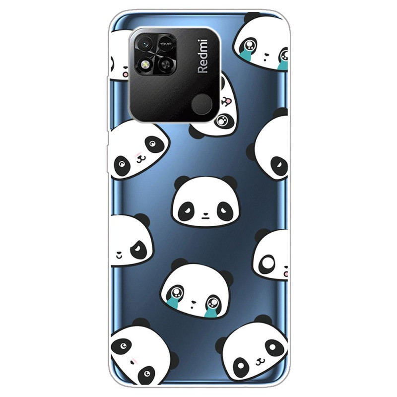 Xiaomi Redmi 10A Transparent Pandas Case