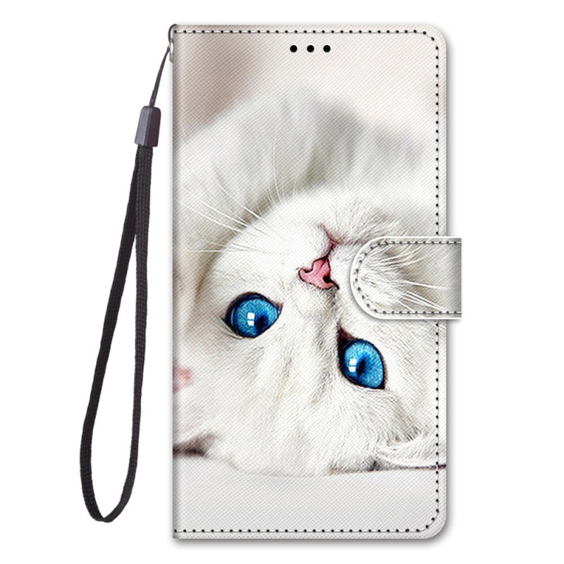 Xiaomi Redmi 10A White Kitten Strap Case