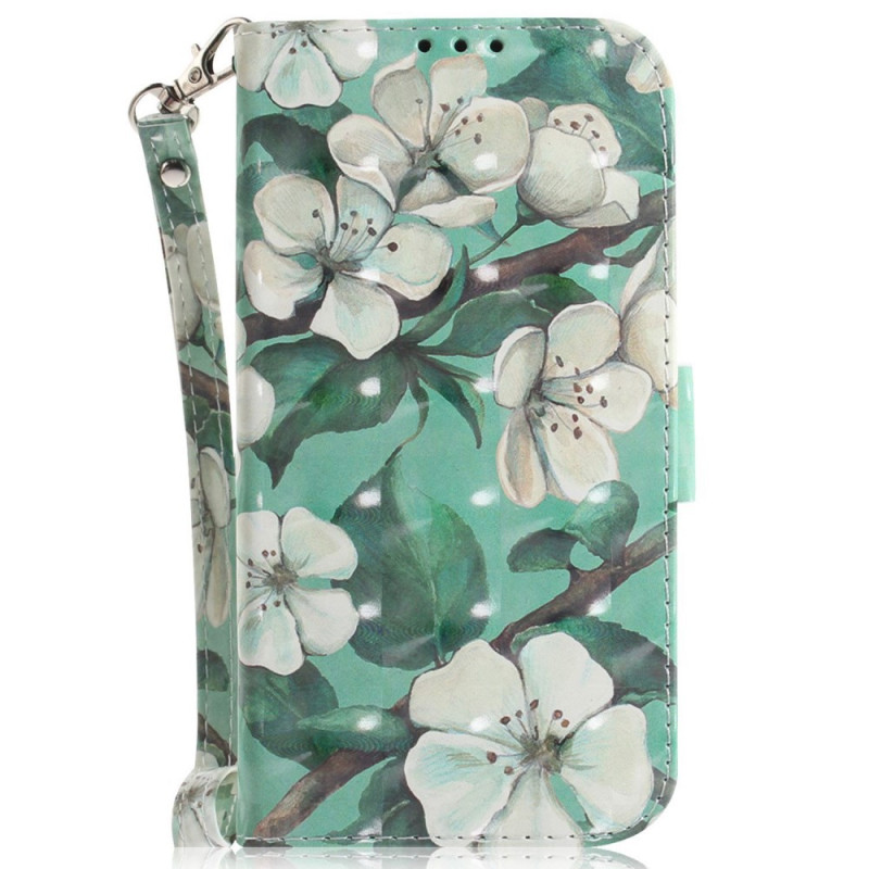 Xiaomi Redmi 10A White Flower Strap Case