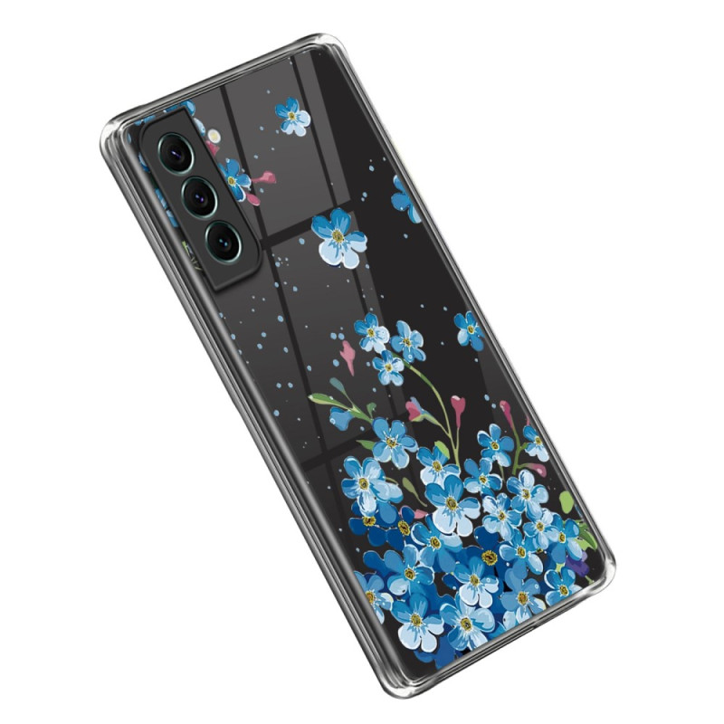 Samsung Galaxy S23 5G Blue Flowers Case