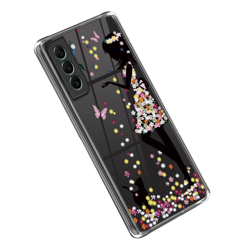 Samsung Galaxy S23 5G Clear Flower Girl Case