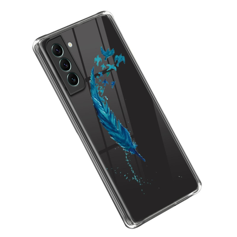 Samsung Galaxy S23 5G Clear Case Blue Feather