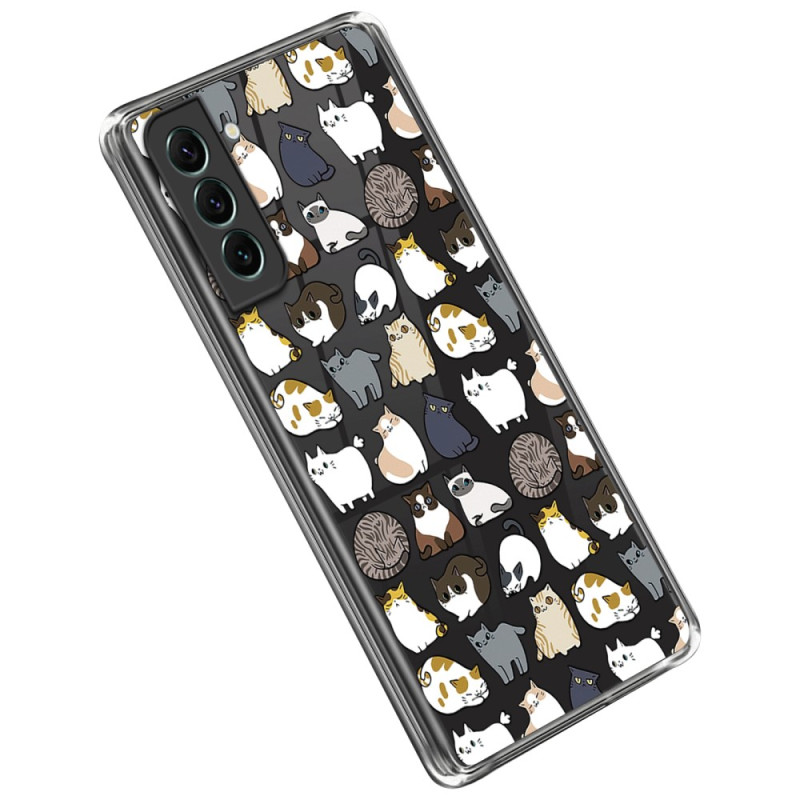 Samsung Galaxy S23 5G Transparent Case Multiple Cats