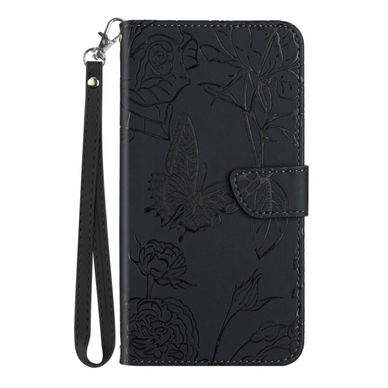 Samsung Galaxy S23 5G Butterfly Case with Strap