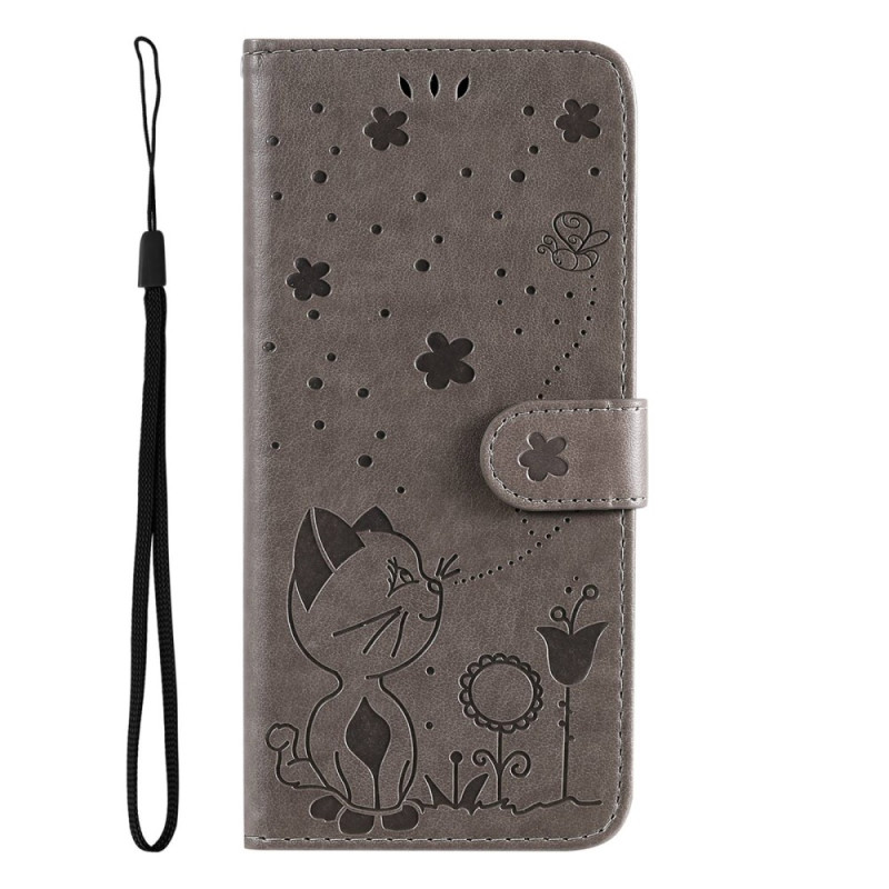 Case Samsung Galaxy S23 5G Cat and Bees with Strap