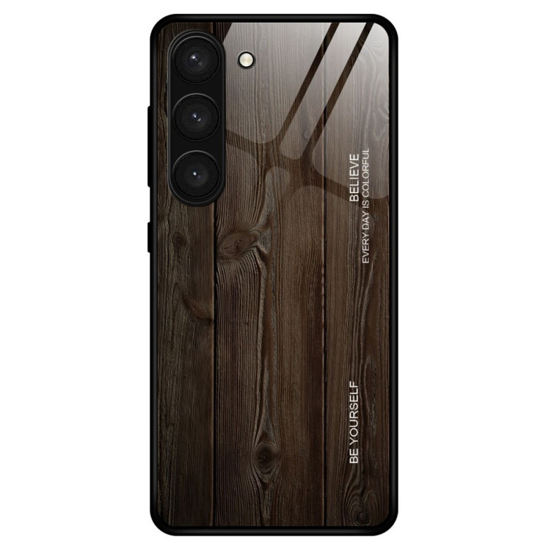 Samsung Galaxy S23 Plus 5G Tempered Glass Wooden Design Case