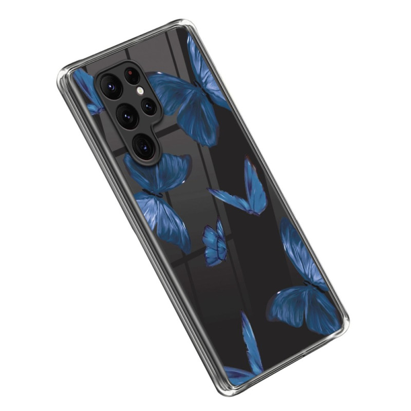 Samsung Galaxy S23 Ultra 5G Blue Butterflies Case