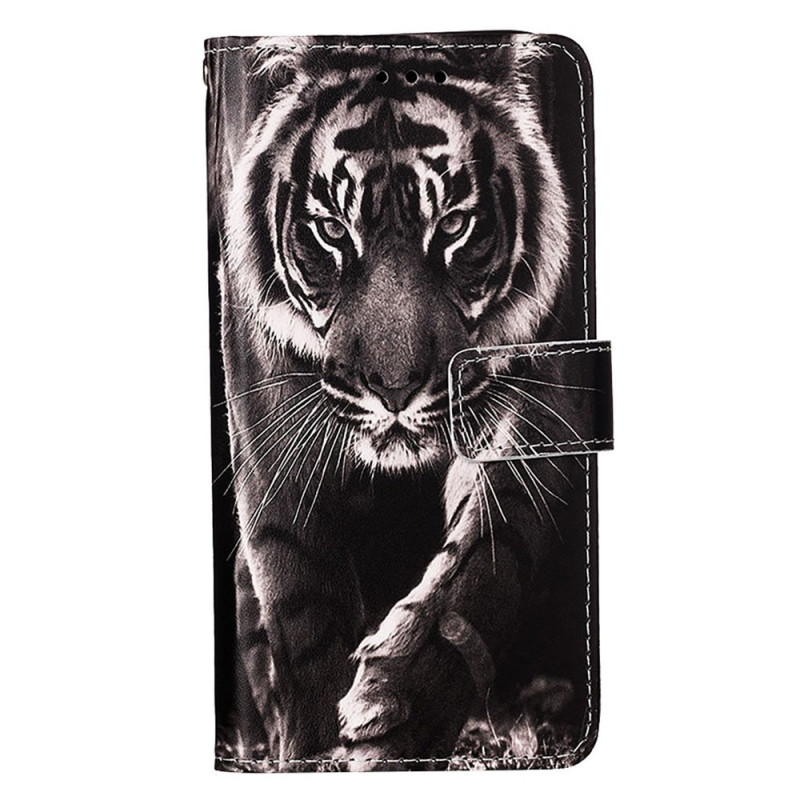 Samsung Galaxy S23 Ultra 5G Night Tiger Strap Case