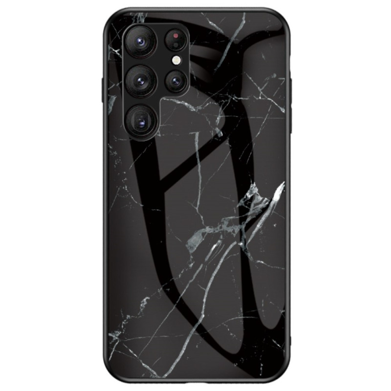 Samsung Galaxy S23 Ultra 5G Marble Tempered Glass Case