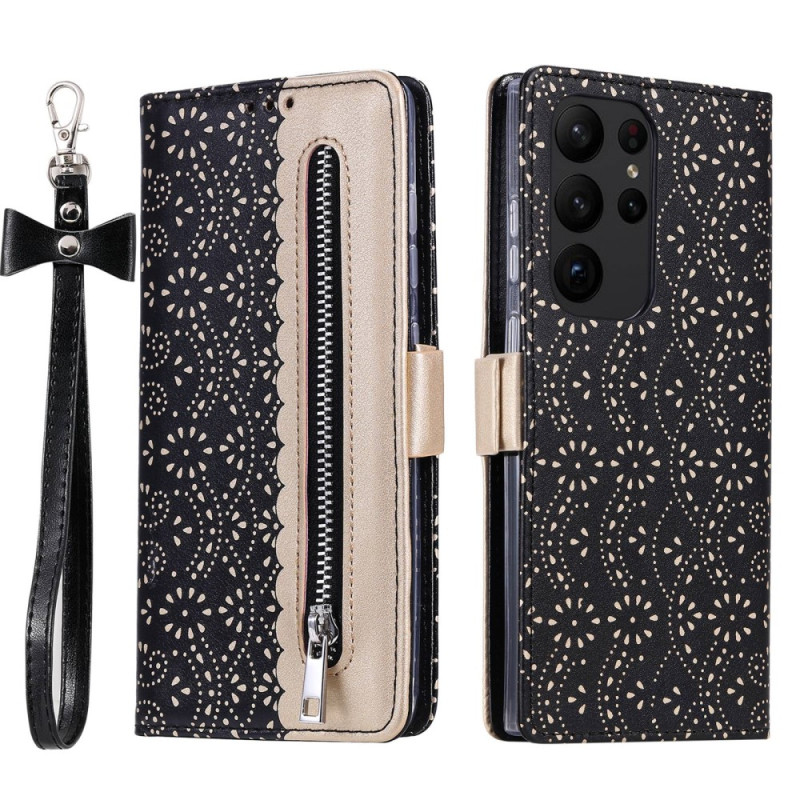 Samsung Galaxy S23 Ultra Case 5G Lace Purse with Strap