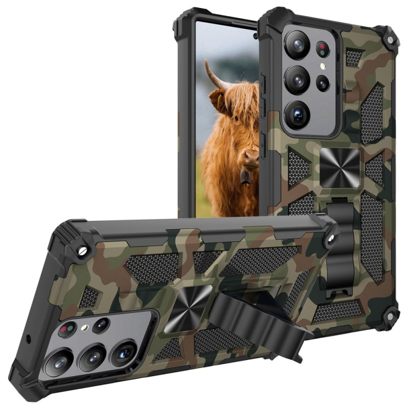 Samsung Galaxy S23 Ultra 5G Camouflage Case Removable Stand