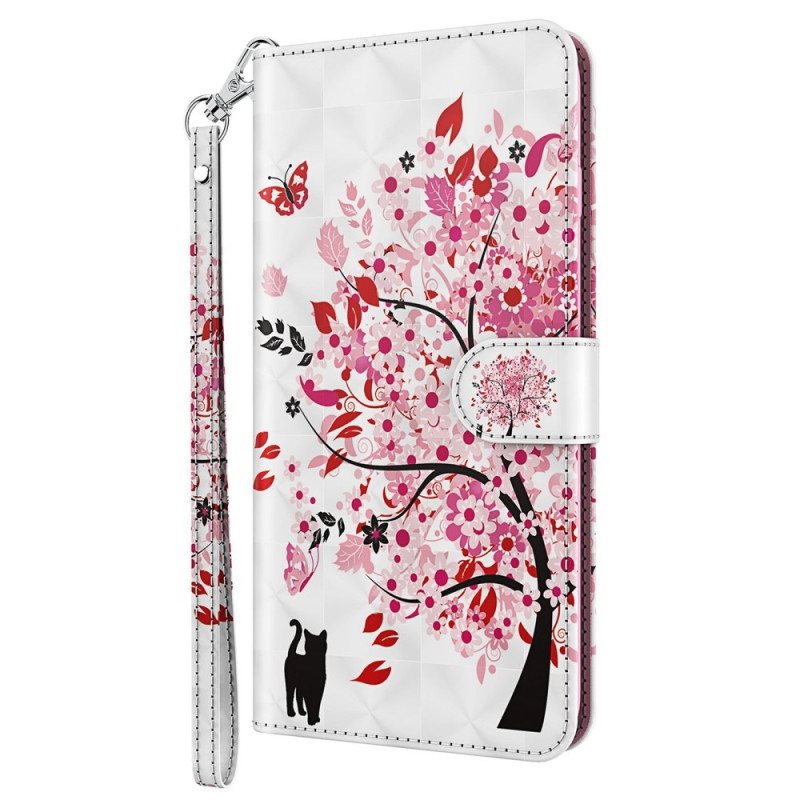 Case Oppo A54 5G / A74 5G Cat and Lanyard Tree