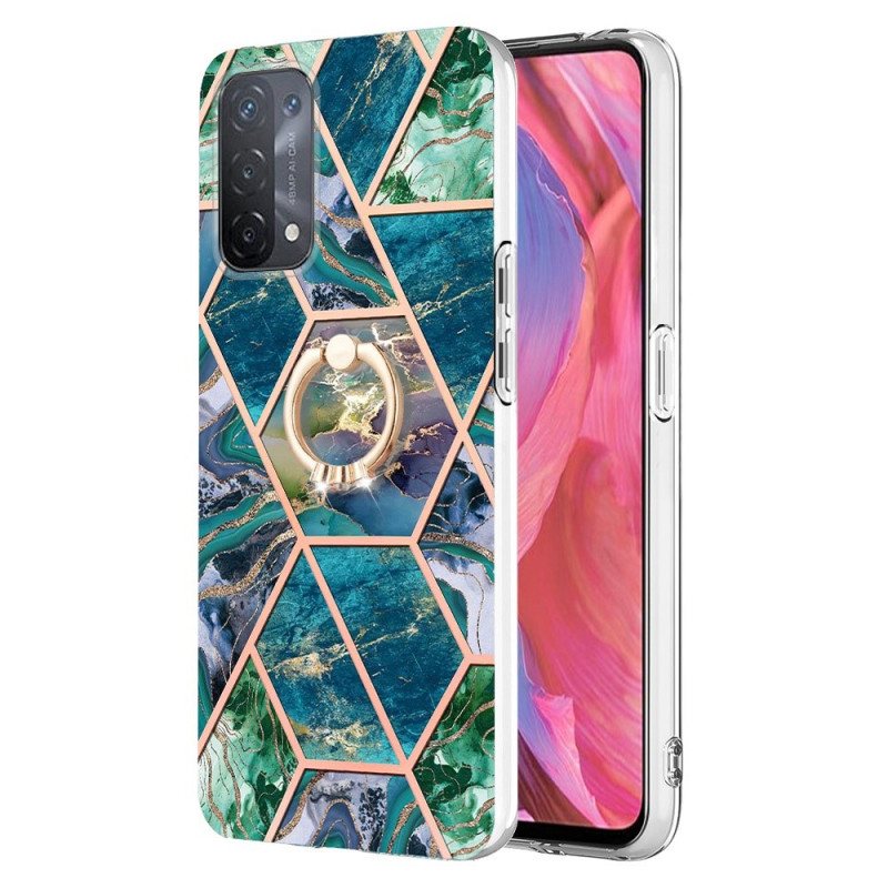 Oppo A54 5G / A74 5G Marble Case with Support Ring