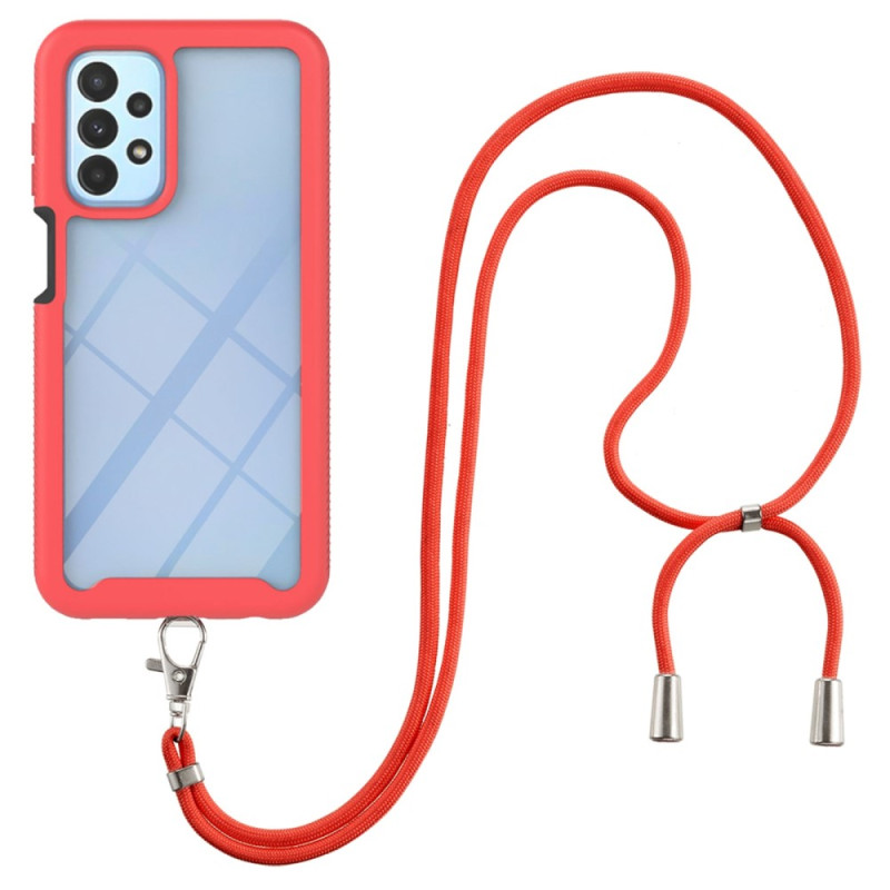 Samsung Galaxy A23 5G Hybrid Case with Cord and Coloured Bezel